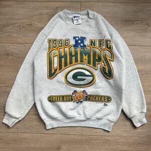 Vintage Kids 1996 Green Bay Packers NFC Champs crewneck sweatshirt size 14/15